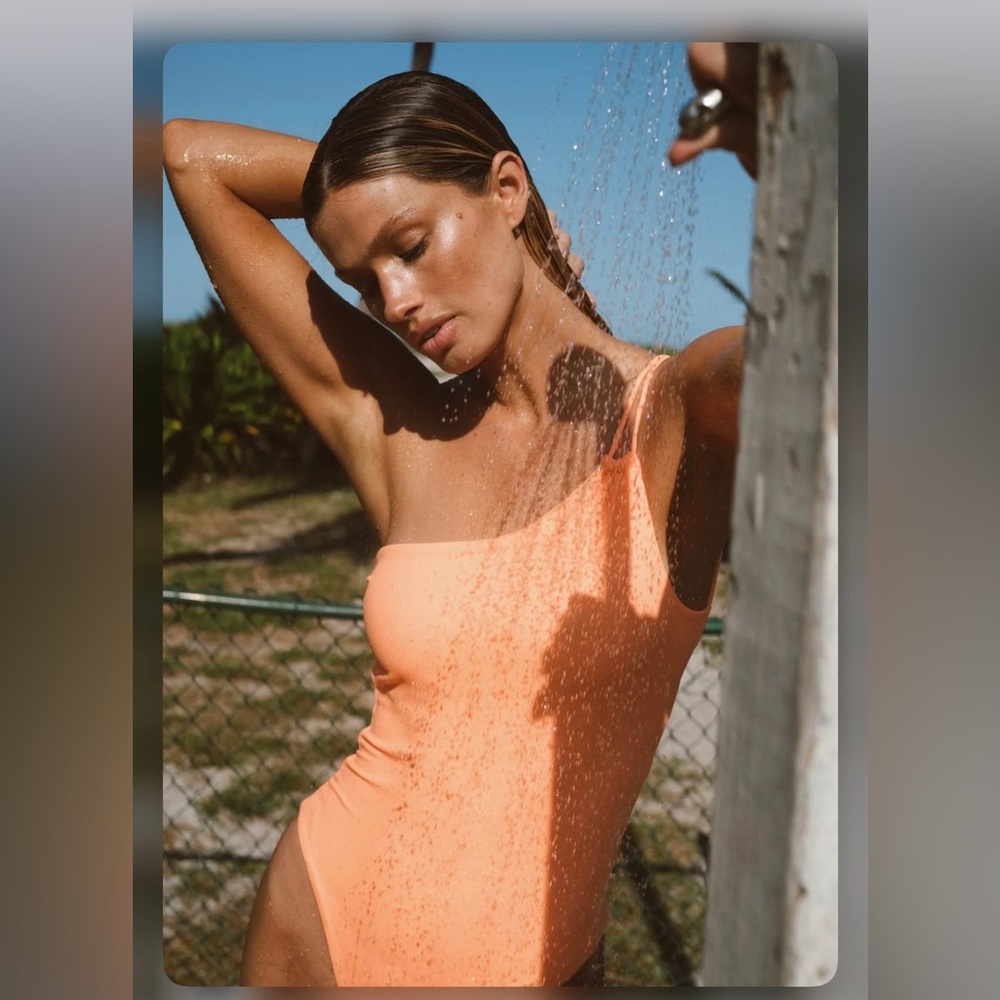 TAN LINES NWT Cape Town Orange One-Piece Swimsuit S